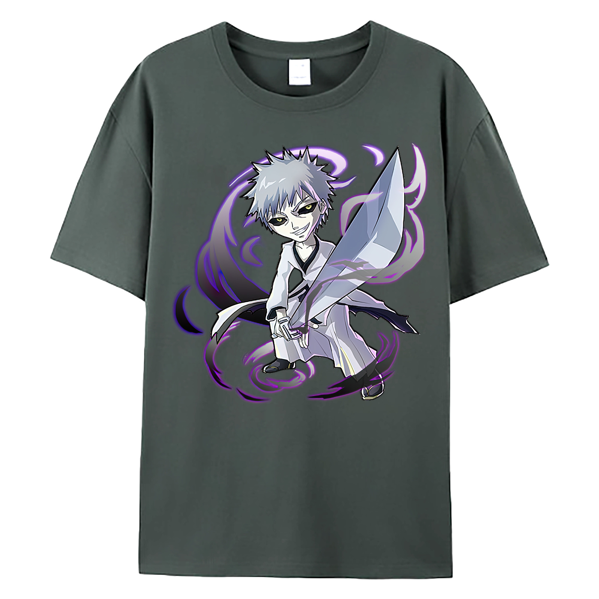 （画像用） ブリーチ 黒崎一護（くろさき いちご）BLEACH Kurosaki Ichigo 綿100％ メンズ半袖Tシャツ｜肌触りやわらか＆通気性